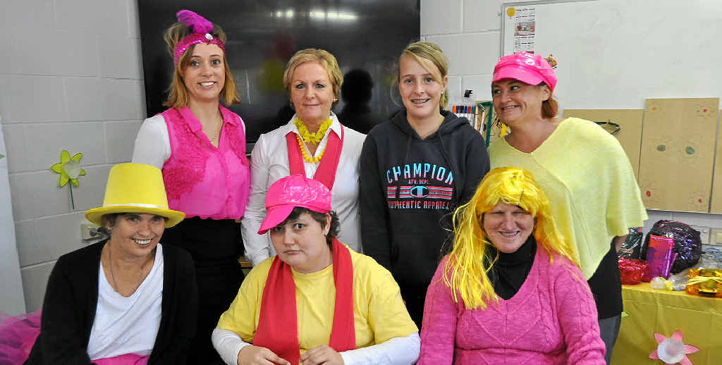 TEA TIME HELP: The Endeavour Foundation started the Biggest Morning Tea celebrations yesterday. Pictured are (front) Tanya Ryan, Maddie Creed, Diane Griggs, (back) Vanna Aspinall, Sue Johnson, Jamilah Doro and Kristi-Ann Hill.